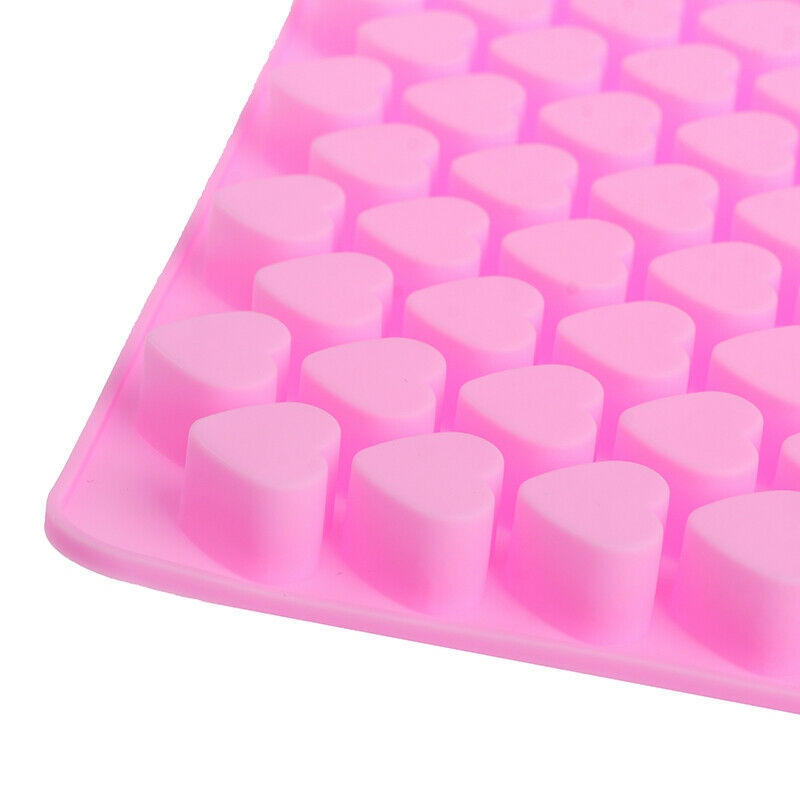 55 Mini Heart Shape Silicone Ice Cube Mold Fondant Chocolate Tray Mould UOB TL