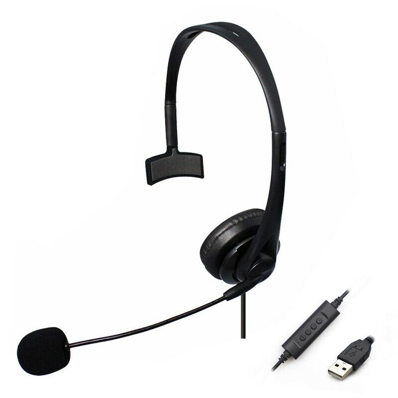 2X(USB Call Center Headset with Noise Cancelling Mic Monaural Headphone forZ1P1)