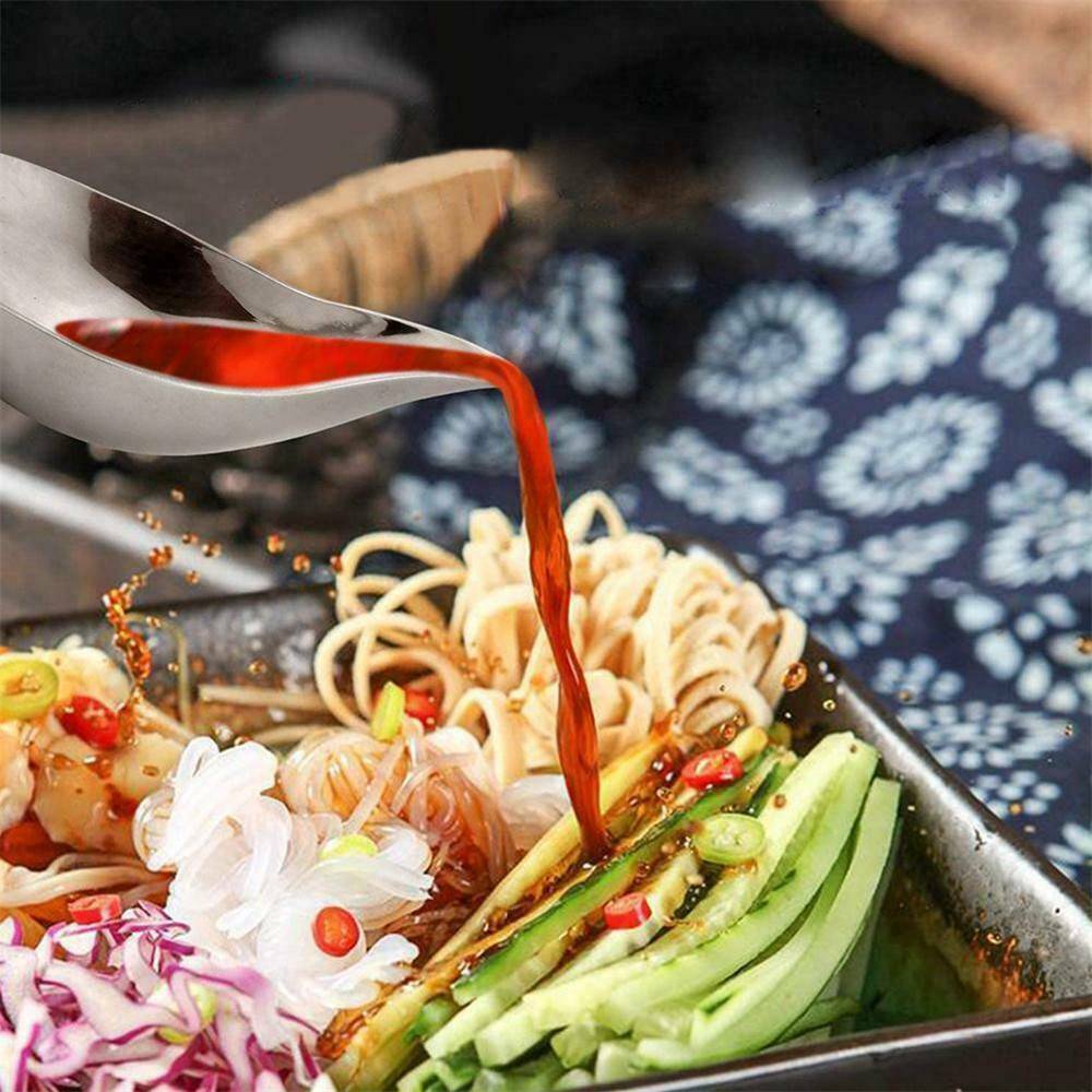 Draw Tool Decoration Anti-slip Chef Sauce Painting Stainless-Steel Spoon Pencil
