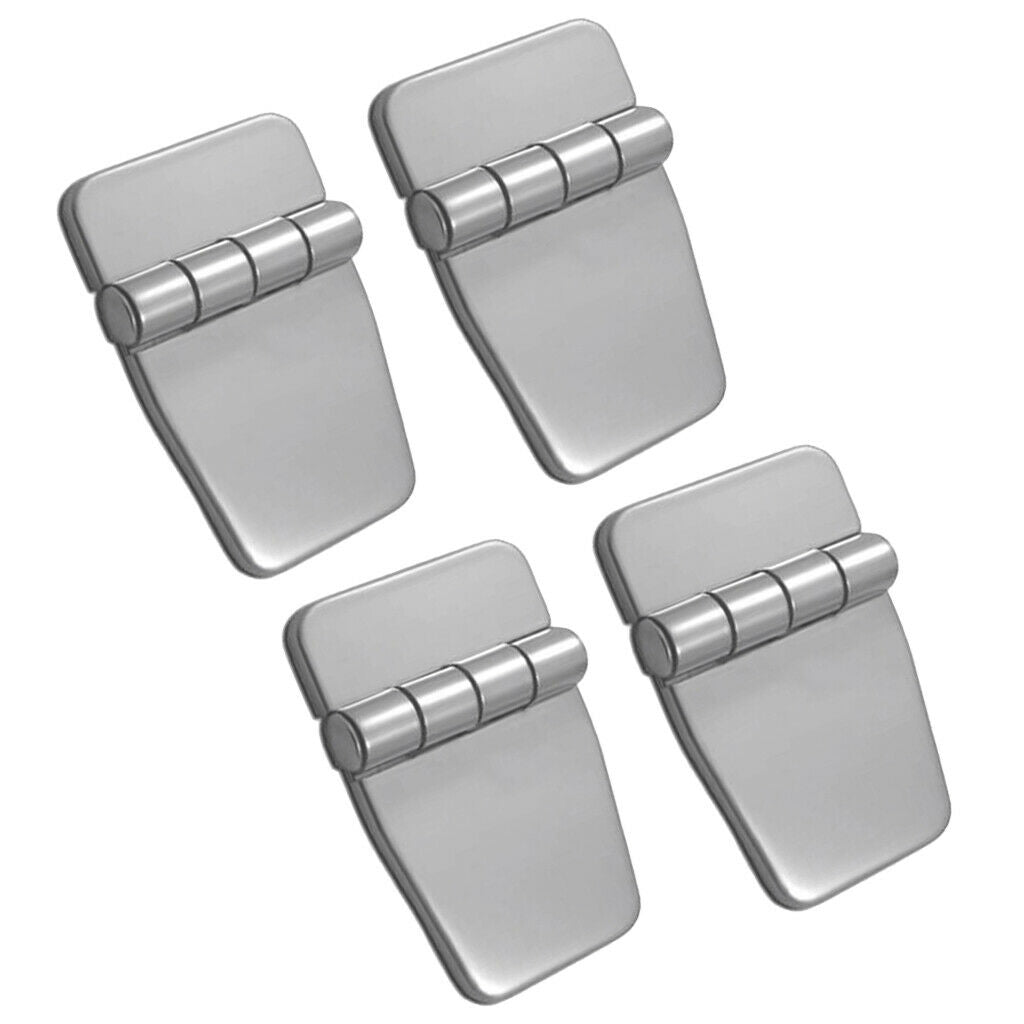 4-Pack Boat Hinges Polished Stainless Steel Folding Door Cabin Hinge Cleats