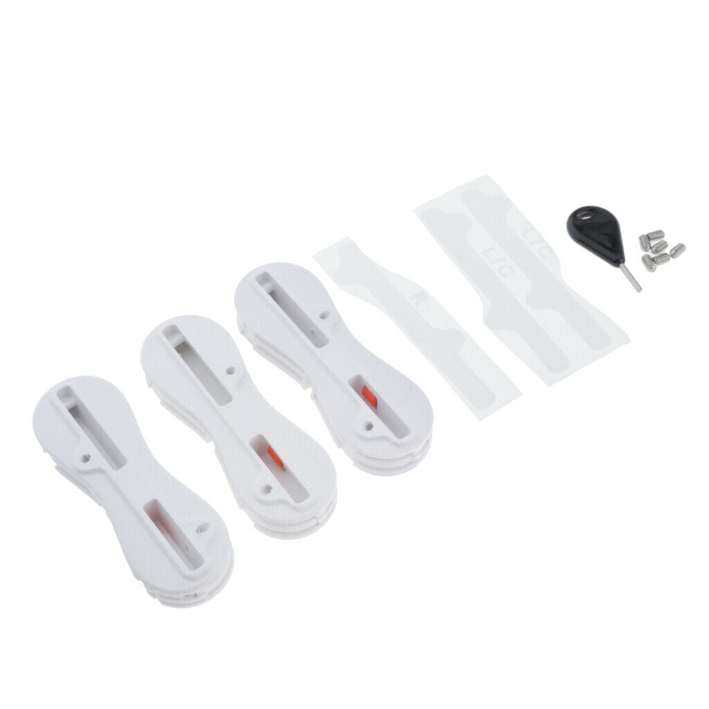 3 Sets Fusion Fin Box for Surfboard Surfing Plug with Screw Key 9 Degree
