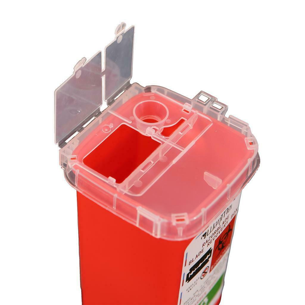 3 Color Plastic  Sharps Biohazard Needles Blade Disposal Container Bin