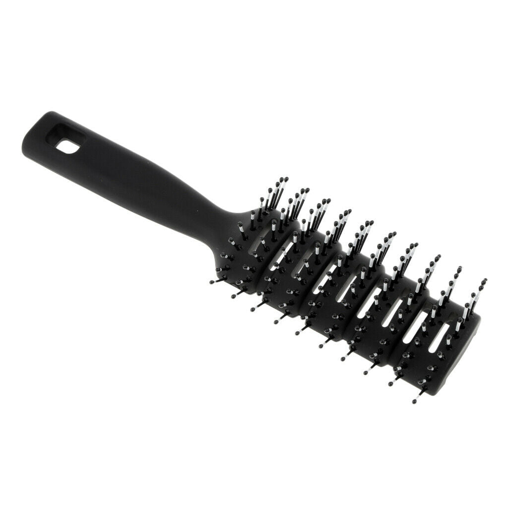 Plastic 10 Row Black Hair Comb Detangling Vent Hair Brush Comb - Anti-Static