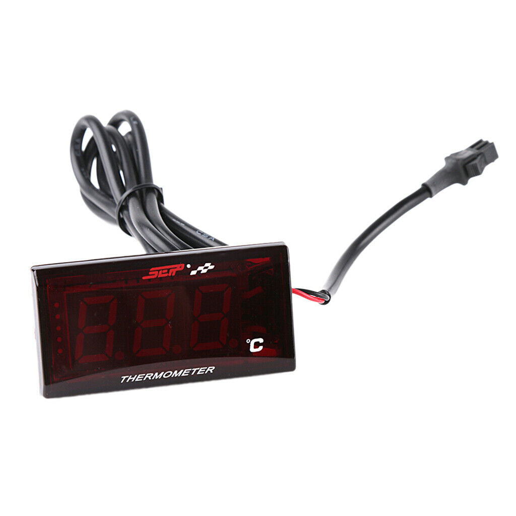 Universal Motorcycle LED Digital Display Thermometer Water Temp Gauge Meter Red