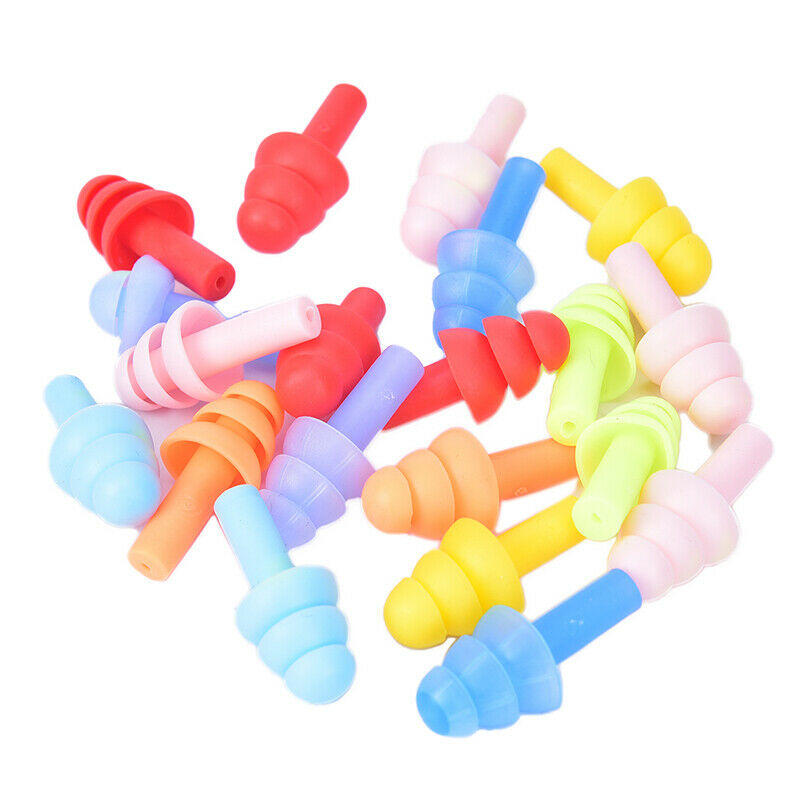 10Pairs Waterproof Swimming Silicone Swim Earplugs Soft Anti-Noise Ear Pl.l8
