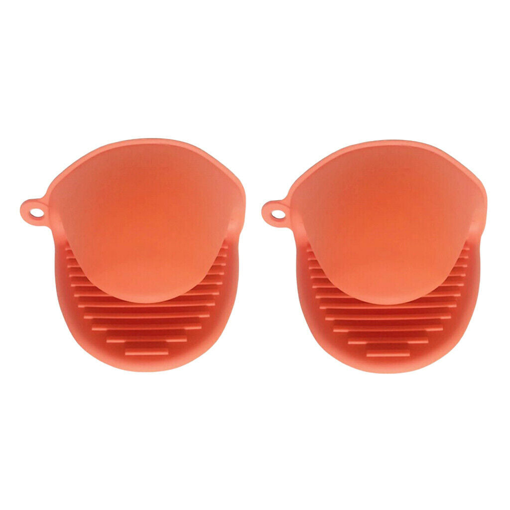 2pair/4pcs Silicone Gloves Heat Resistant Oven Microwave Baking Hand Clips
