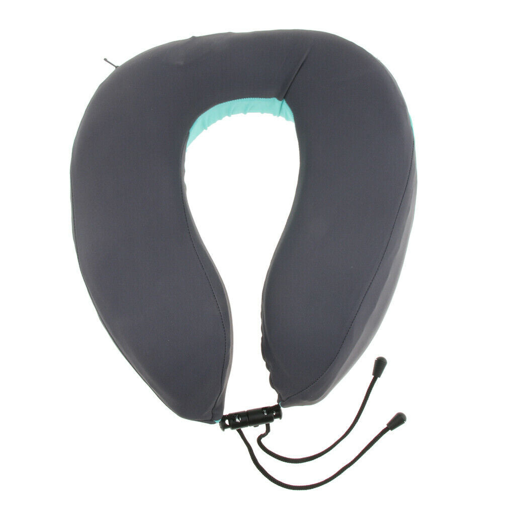 Portable U Shaped Memory Foam Pillow Neck Pillow fo Office Travel Gray Green