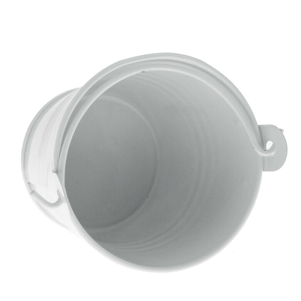 Mini Metal Bucket Candy Box Pails Flower Planter Wedding Party Favor White M