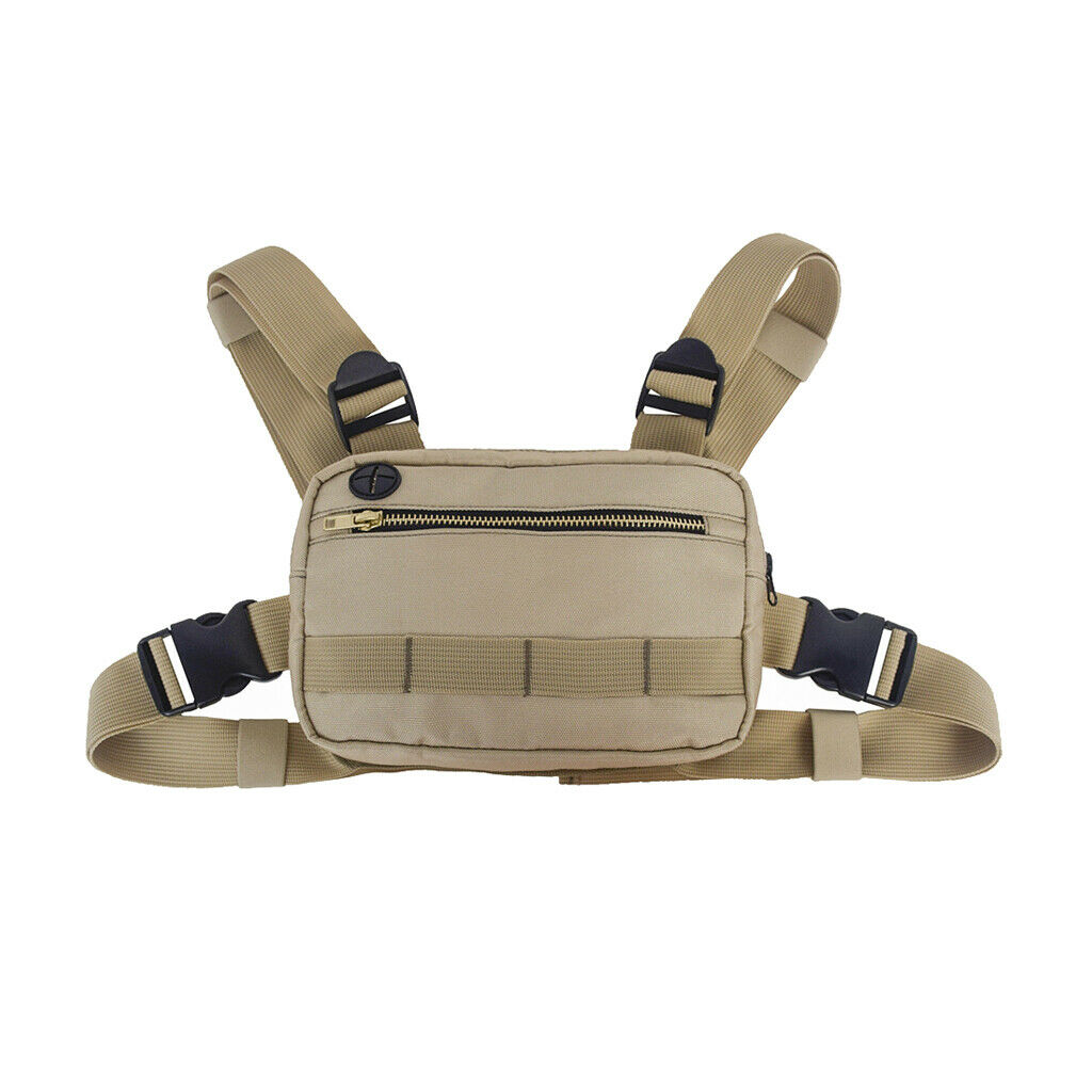 Running Chest Bag Streetwear Shoulder Front Pack Hiking Camping Phone Holder