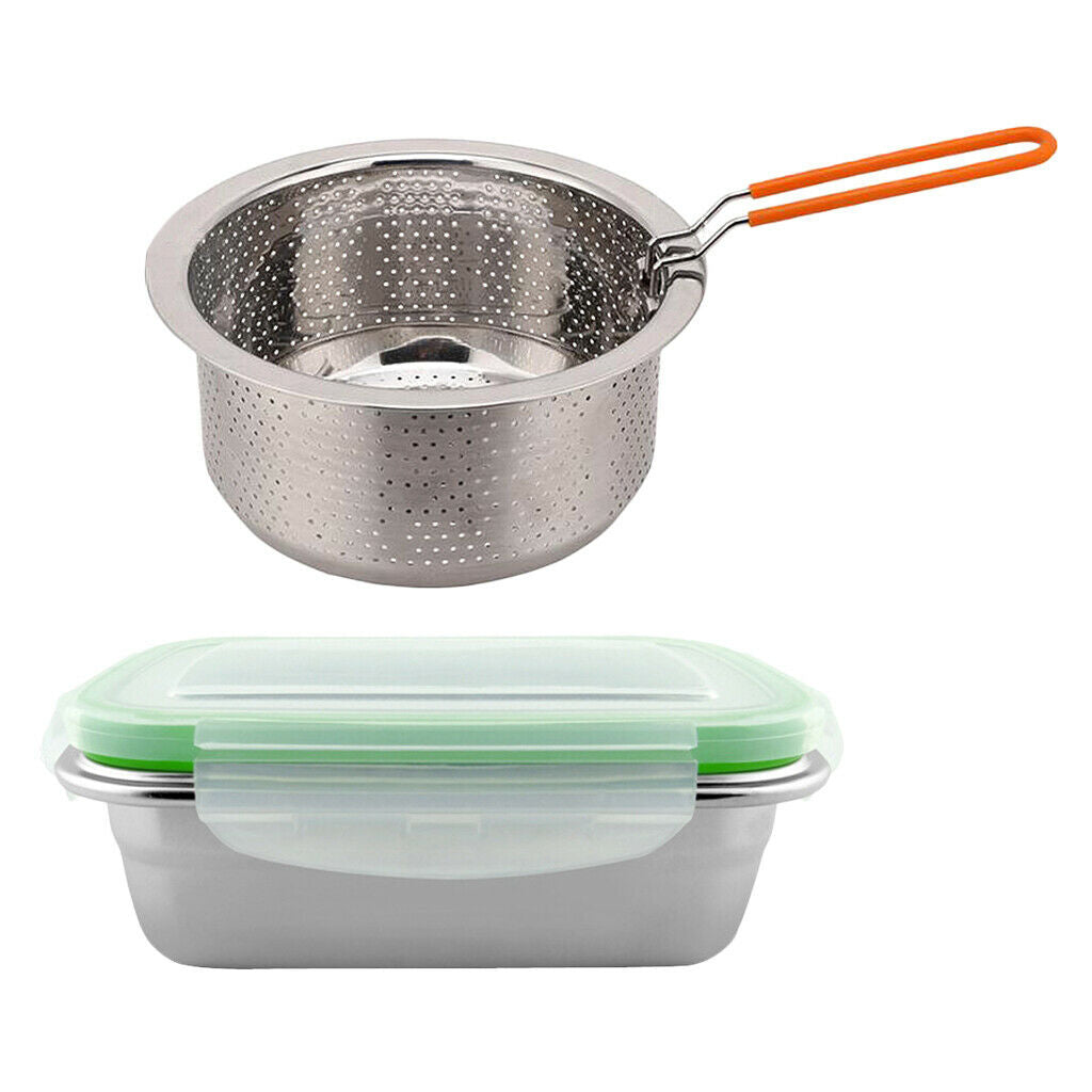 Food Vegetable Steamer Basket Stainless Steel for Steaming Seafood Fish + Food