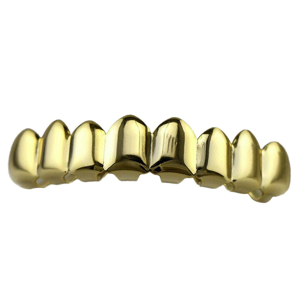 Hip Hop Women Men Teeth  Caps Top Mouth Guards Dental Grills Golden