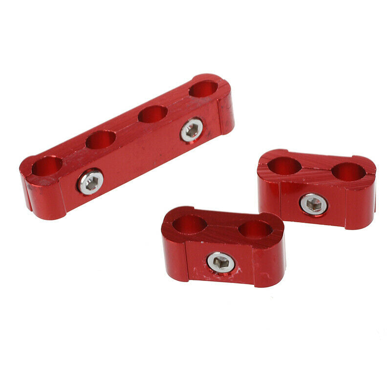 3pcs Engine Spark Plug Wires Separator Divider Clamp Kit for 8mm 9mm 10mm Red M2