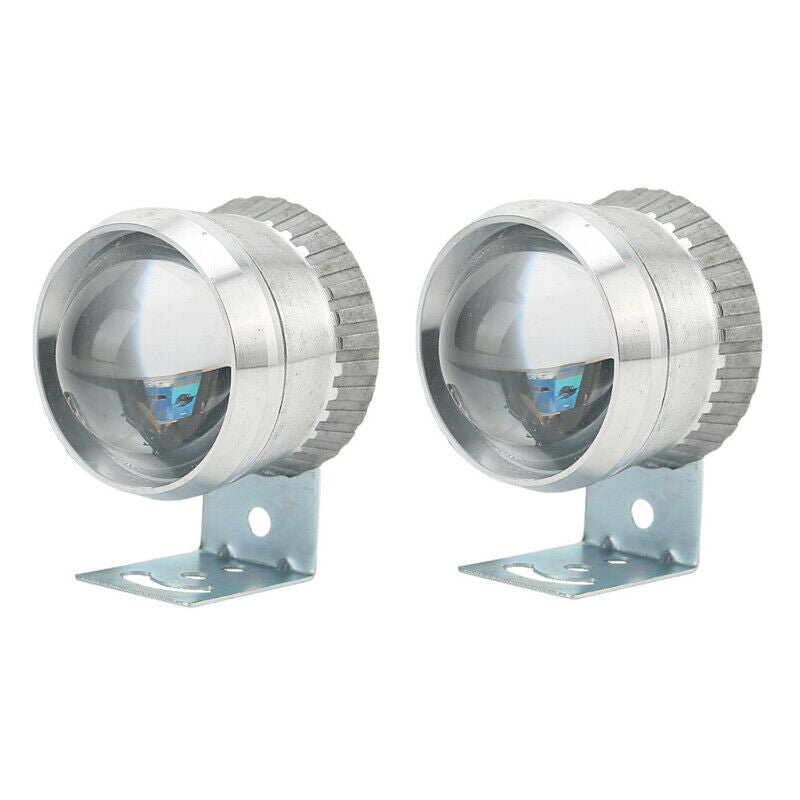 2PCS Motorcycle ATV Bike LED Light Headlight Fog Driving Lamp w/ Bracket 3000LM
