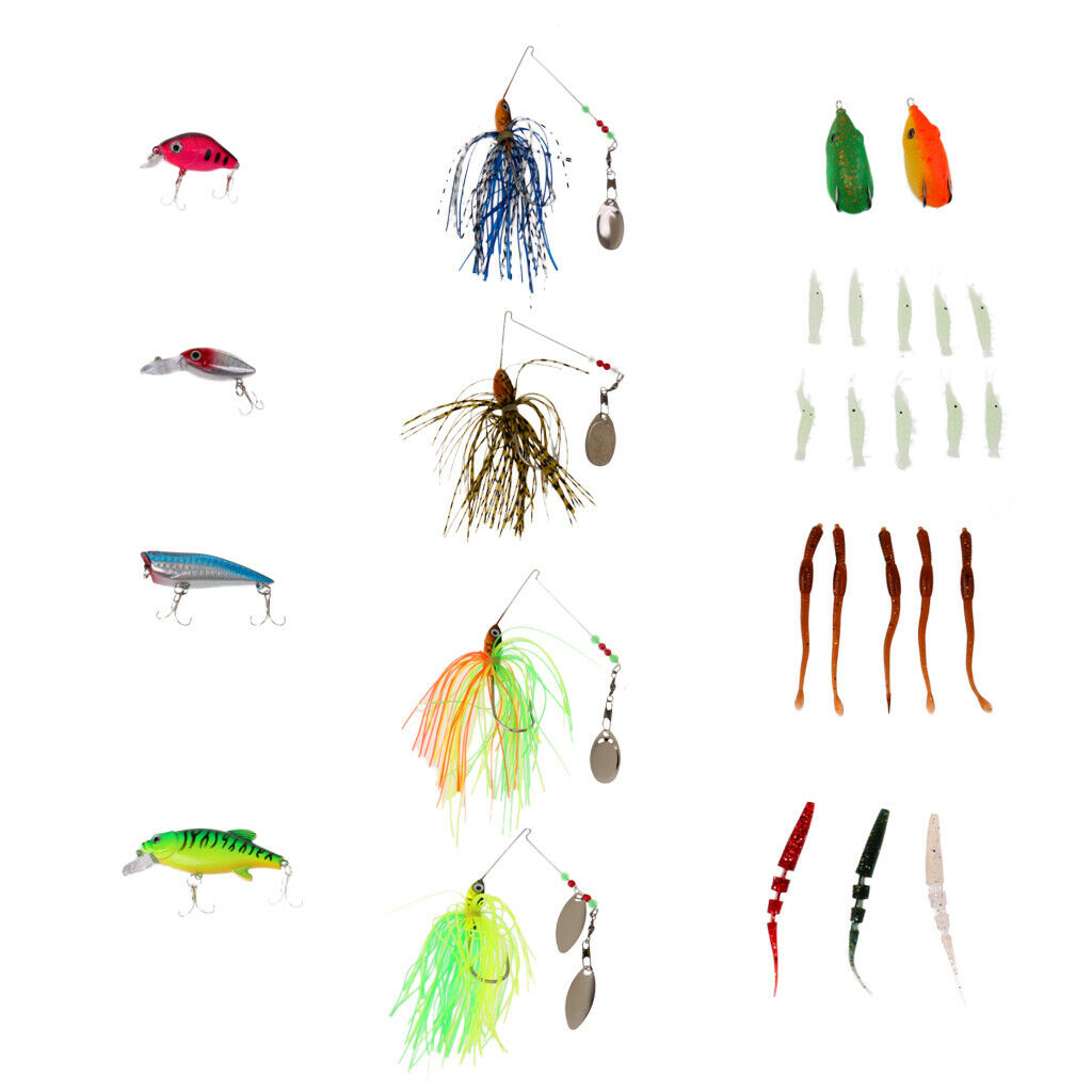 28 Pieces Fishing Lure Set Fishing Tackle Lots for Carp Fly Coarse Fishing