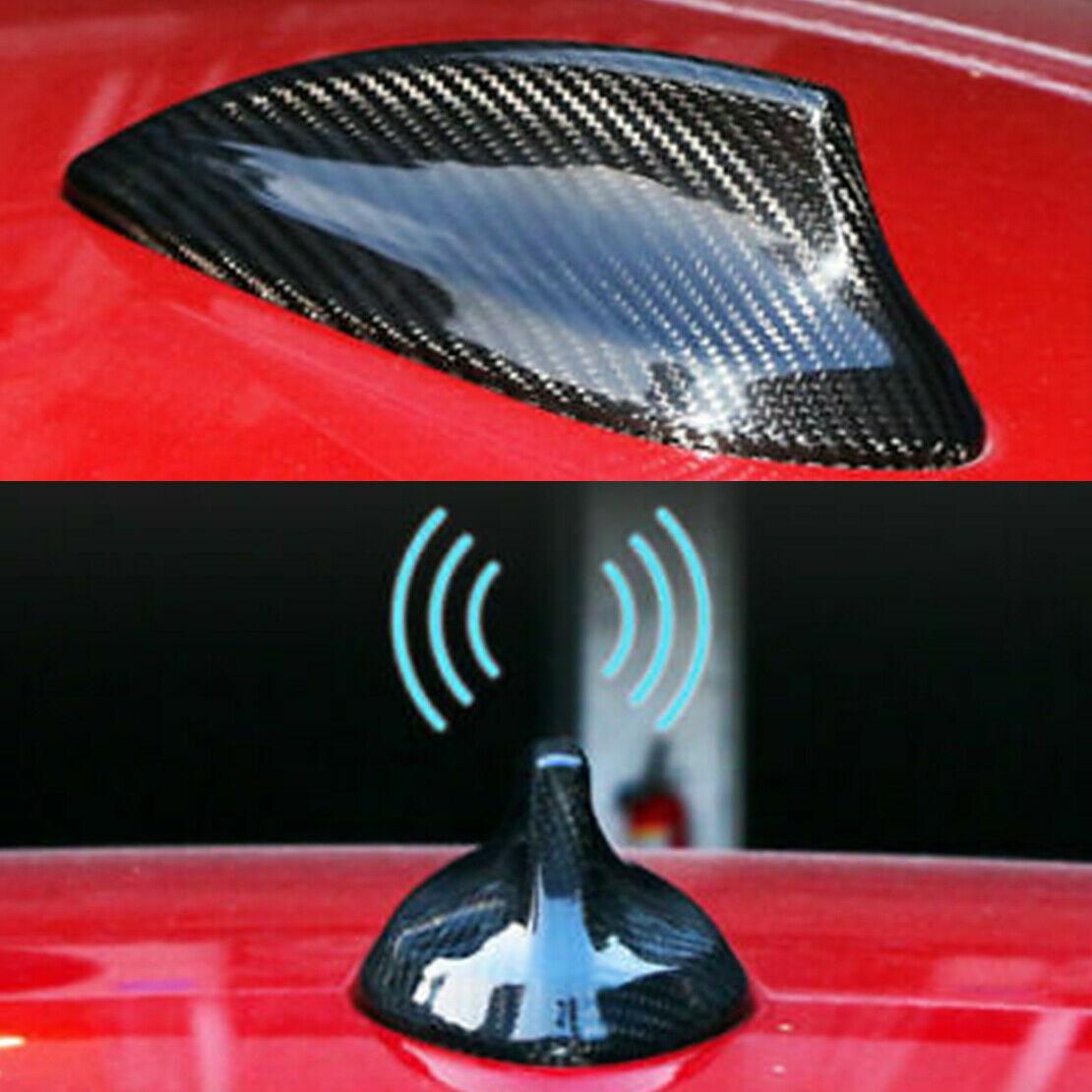 Carbon Fiber Shark Fin Dummy Roof Antenna Aerial Mast Decor Fit For BMW M4 F82