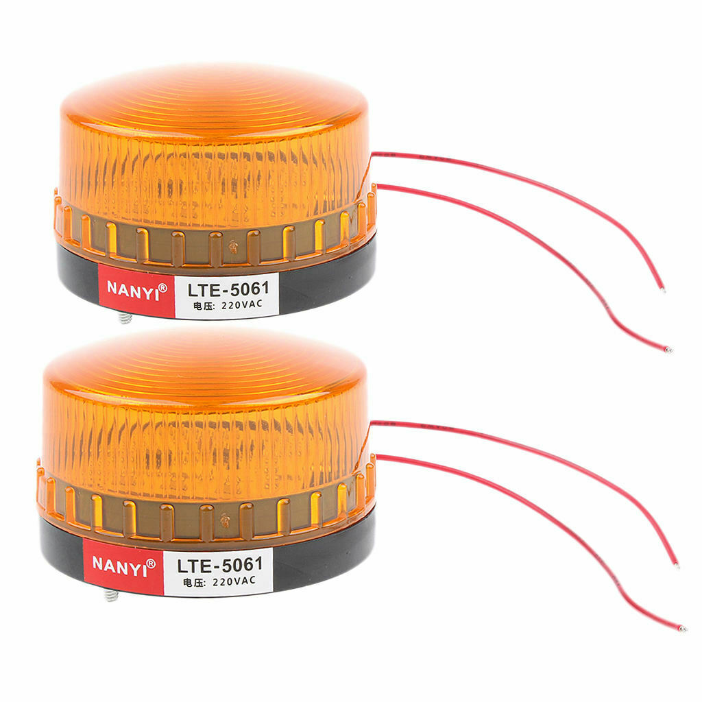 2x Traffic Warning Light, 220v Emergency Warning Lamp Waterproof LED  Magnetic