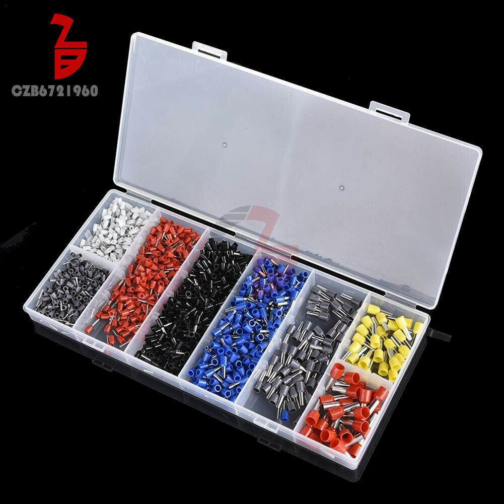 1200Pcs/Set Assorted Crimp Terminals Insulated Electrical Wiring Connector Kits
