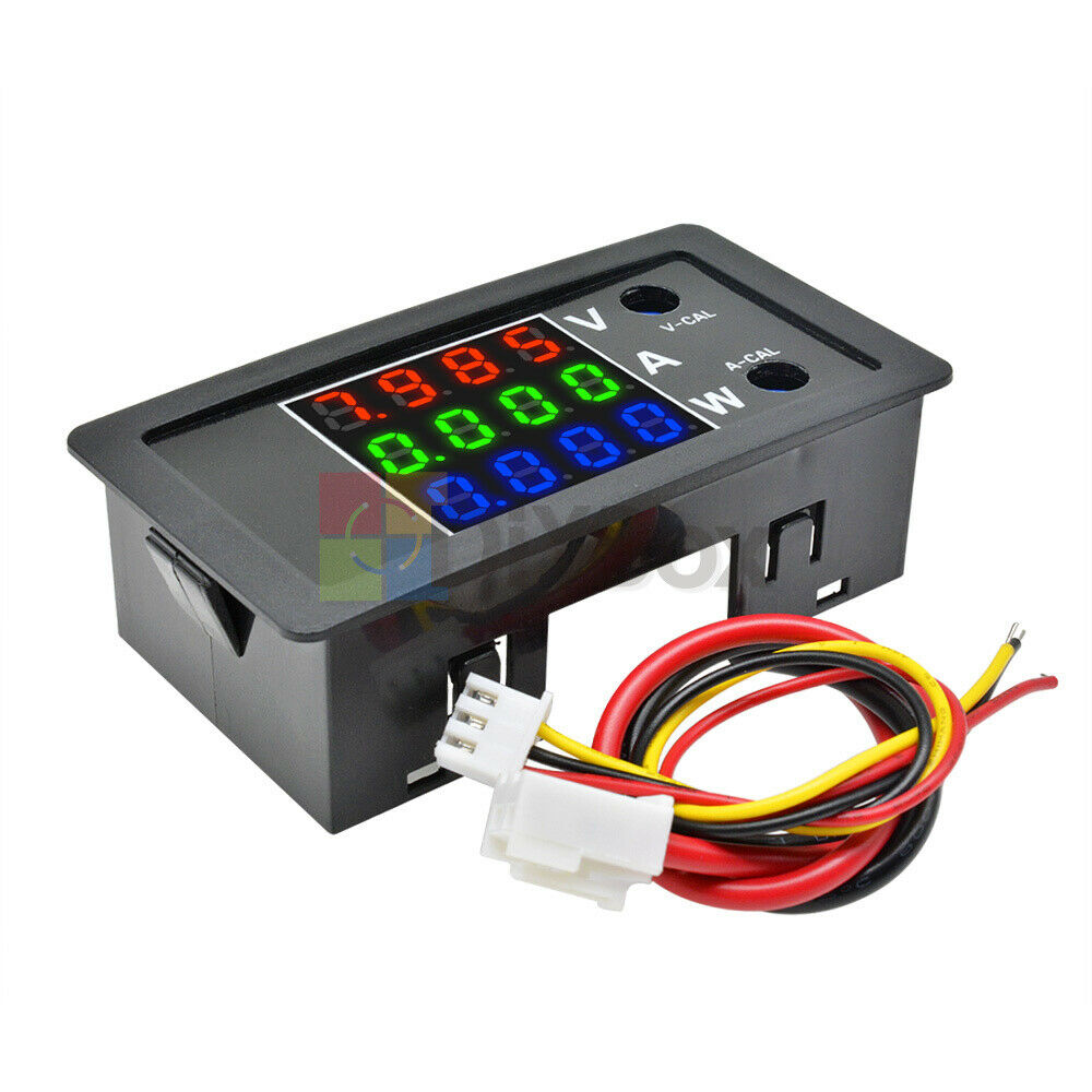 100V 10A 1000W Voltage Current Power Meter 4 High Precision Red Blue Green Digit