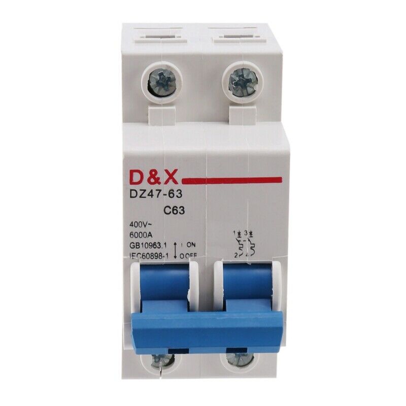 2P 63A DC400V MCB Solar Energy Photovoltaic (pv) Solar DC Circuit Breaker H2I6I6