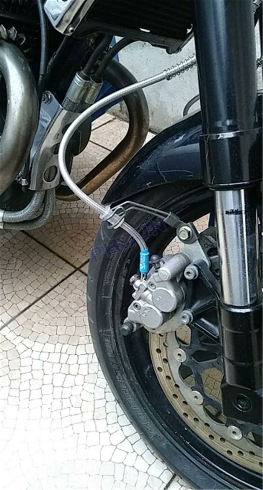 3 Way Tubing Bracket Hydraulic Brake Hose Pipe Tee Connector For Motorcycle ATV