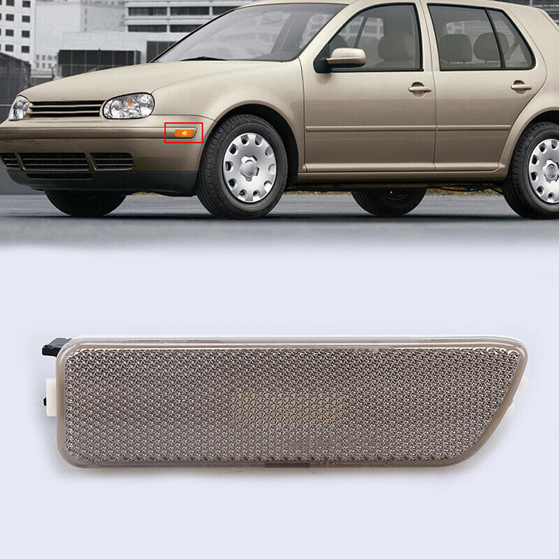 Front Driver Side Marker Light Housing Grey For VW Rabbit Conv. Golf 1999-2002