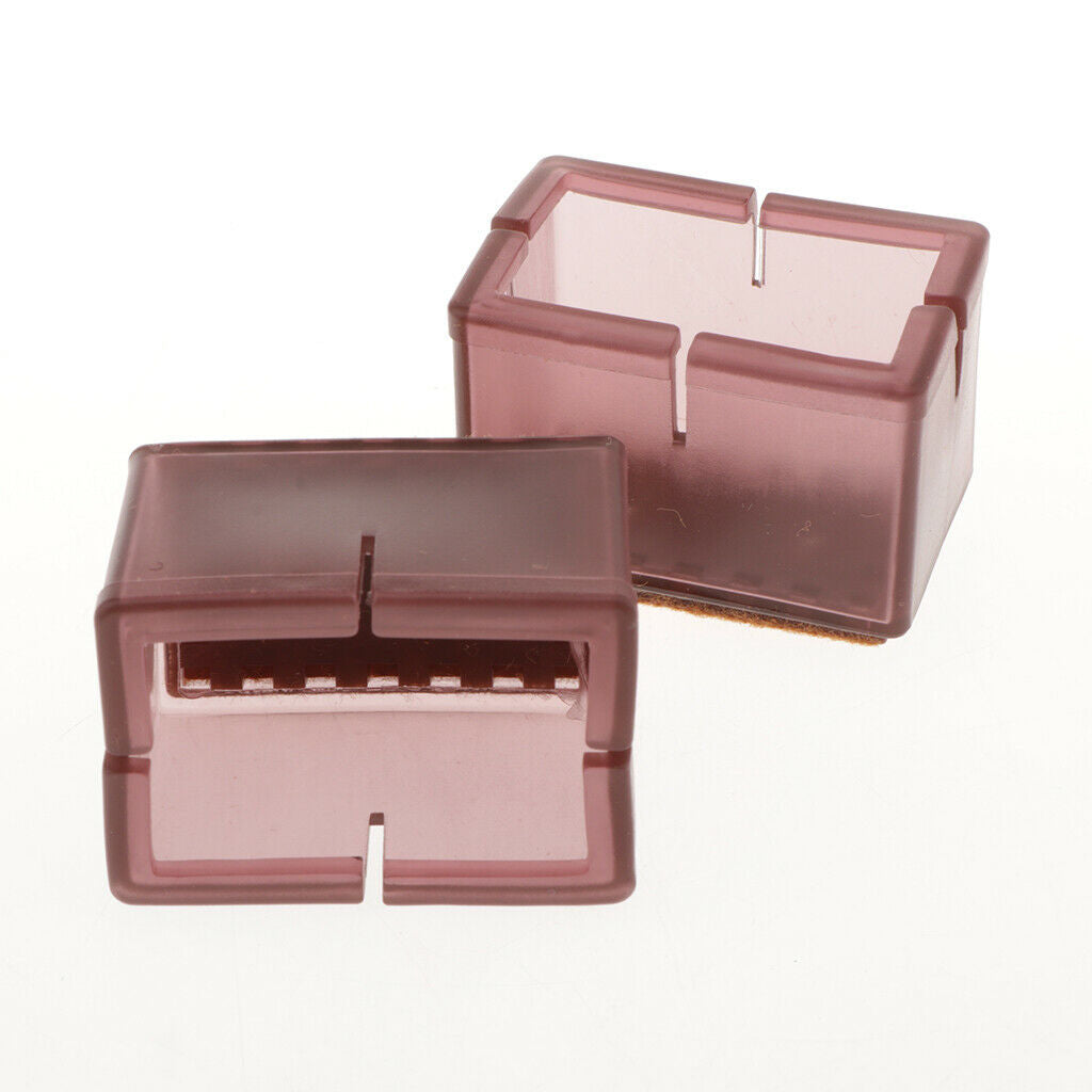 Pack 10pcs Rectangle Chair Leg Caps Furniture Table Feet Cups Ends Coffee_A