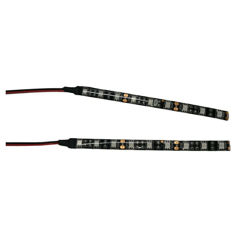 2 x white  6 inch 9 LED Waterproof Flexible 5050 Strip BLACK PCB board