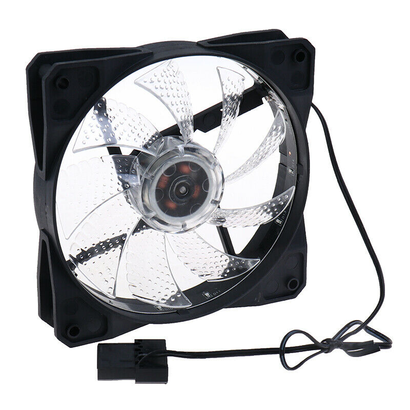 1Pc 12cm PC computer Ultra Silent LED cooling fan radiator 12VDC 3P IDE 4.l8