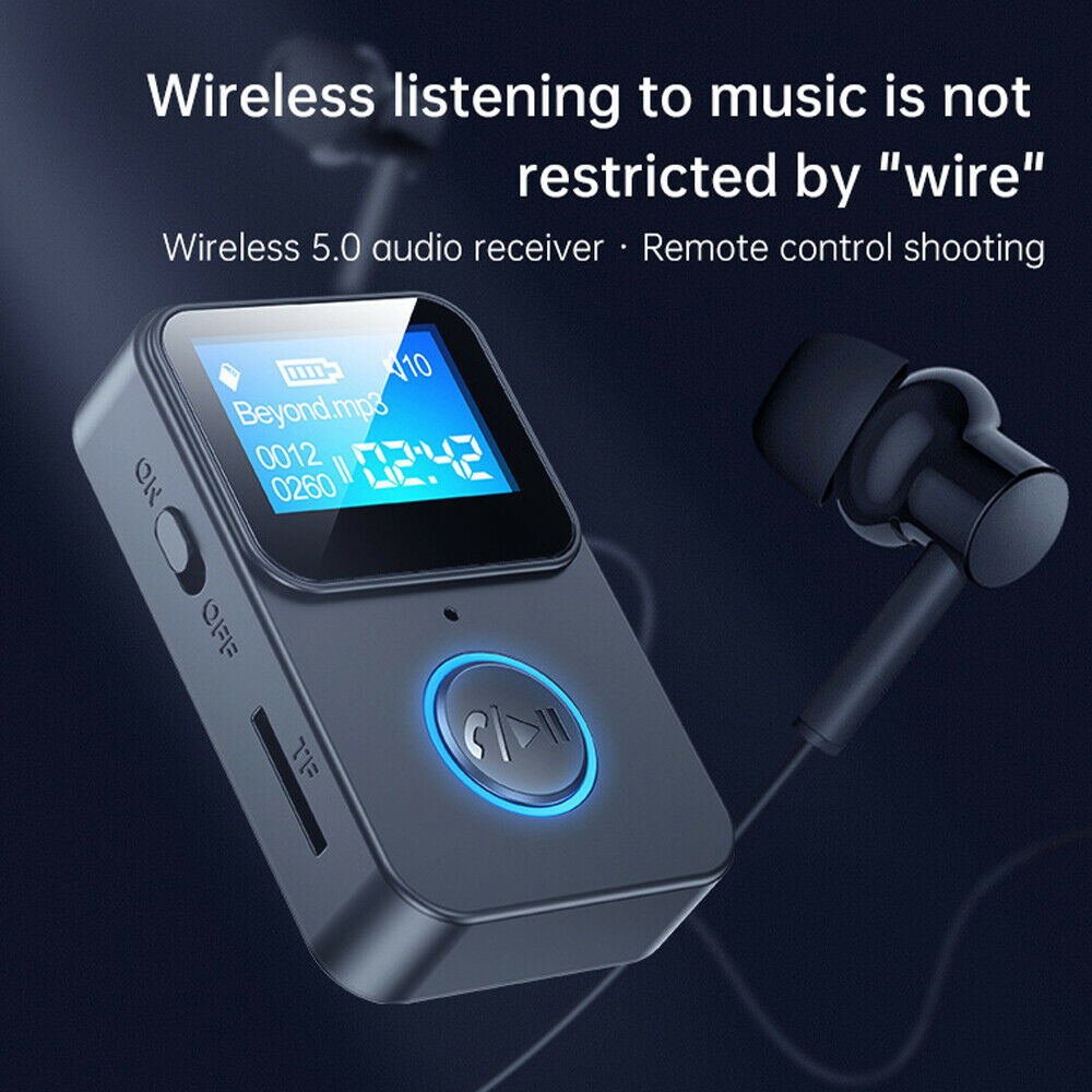 Audio Receiver Adapter LCD Display MP3 Music TF Player Wireless FM Transmitter