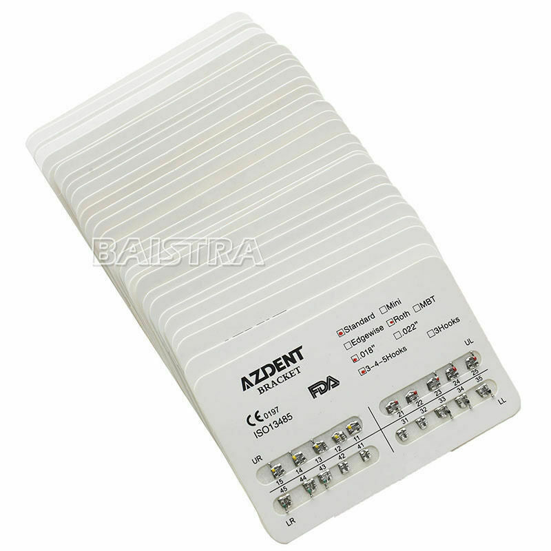 20 Pack Orthodontic Metal Bracket Dental Roth Slot.018 Standard Hooks 345 AZDENT