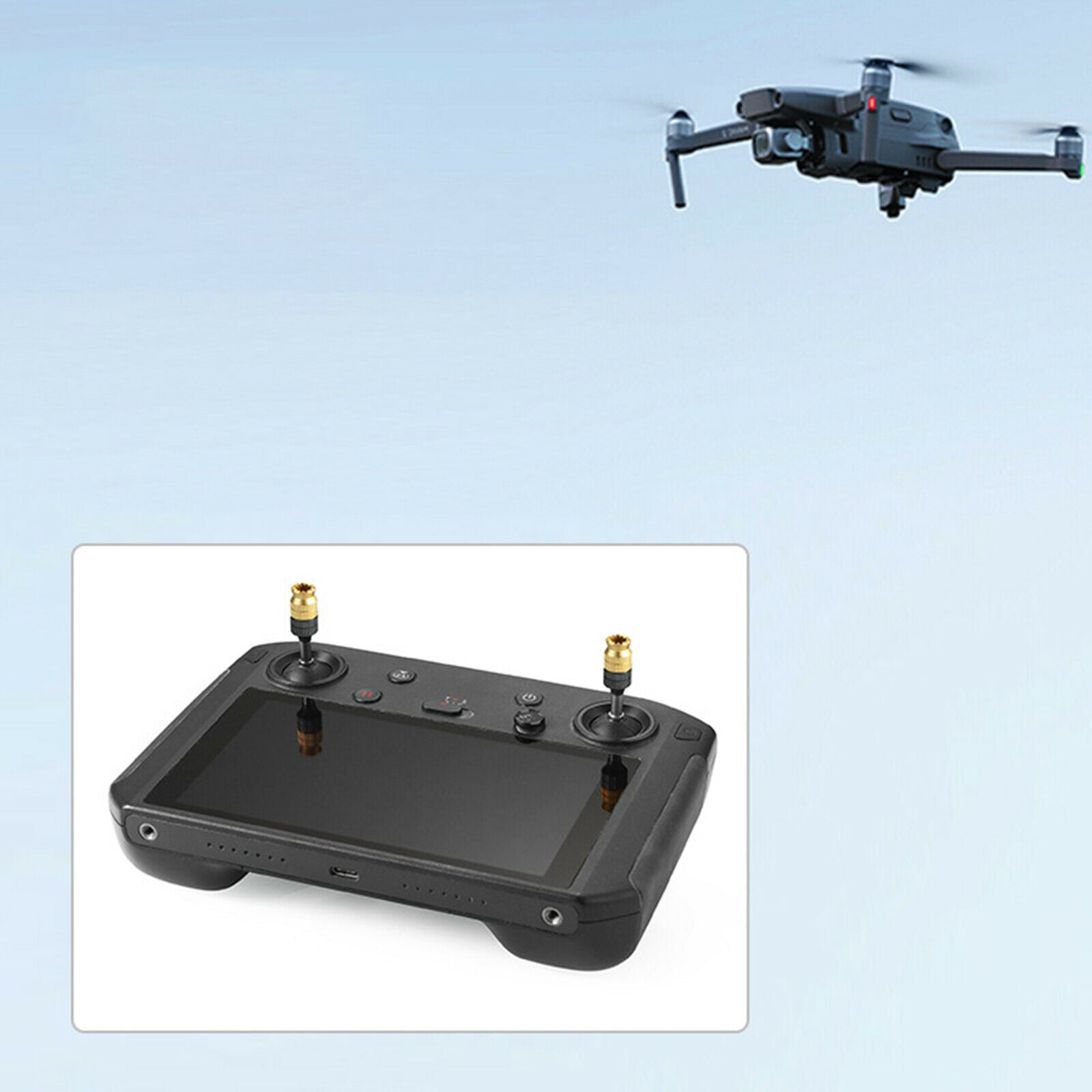 1Pair Joysticks Lengthen Stick Increase with Storage Case for DJI Drone
