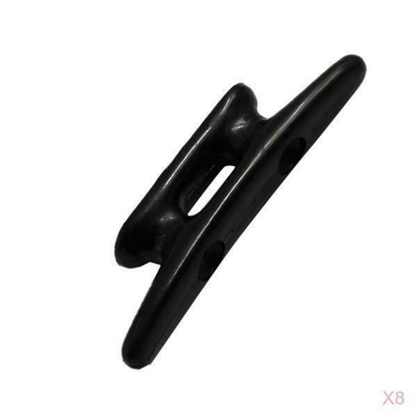 8pcs Boat Dock Cleats Heavy Duty 3" Nylon Cleat Mooring Accessories Black