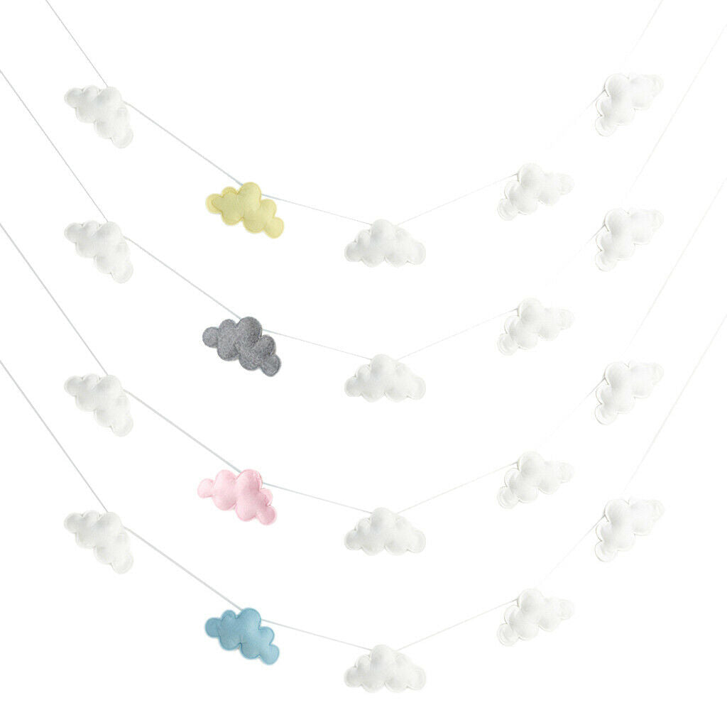 Set of 2 Bedroom Clouds Garland Decor For Christmas Wedding Decoration