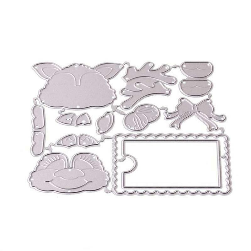 Elk Text Frame Metal Cutting Dies Stencil Scrapbook Album Paper Card Template
