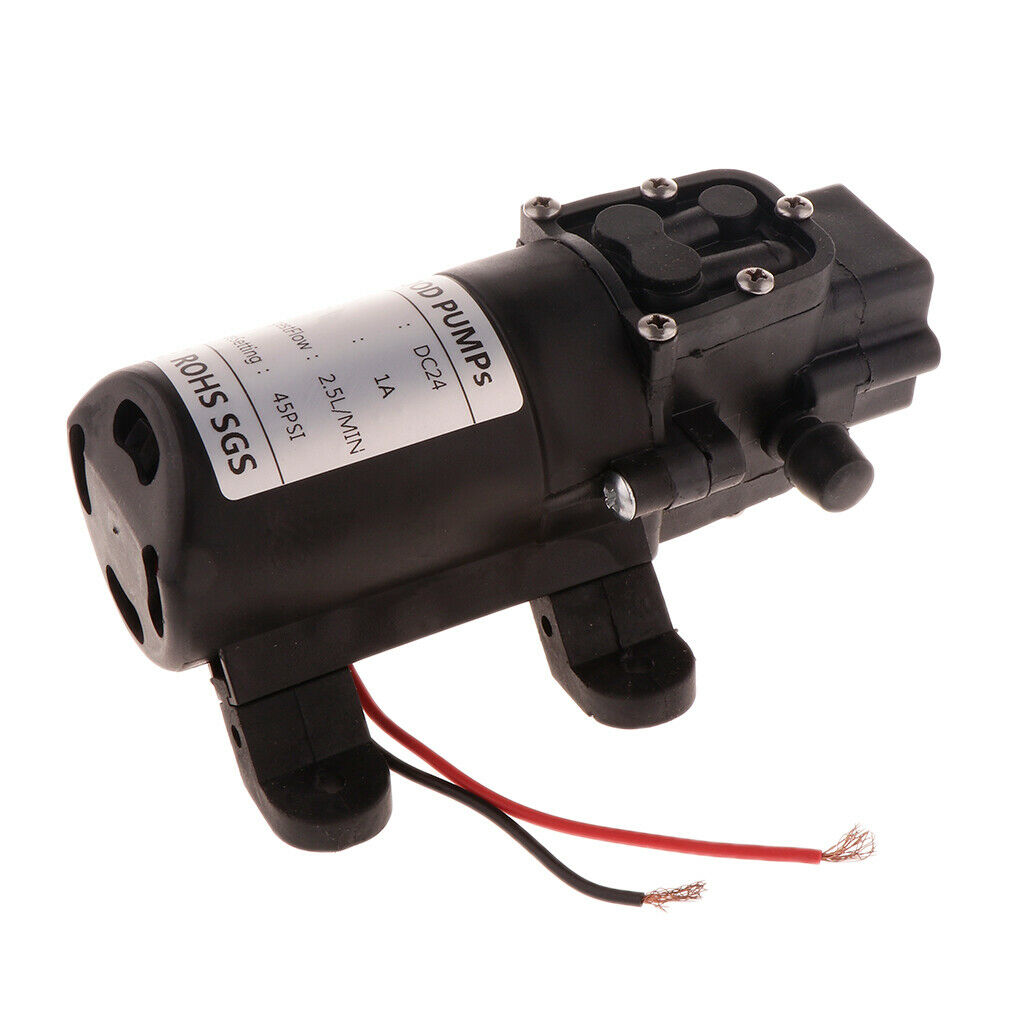 2x 24v DC Water Pump Diaphragm Water Sprayer for Sink Car Wash Toilet Black