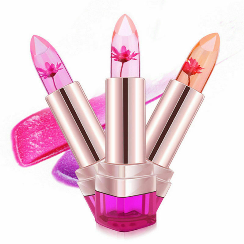 2pcs Jelly Flower Lipsticks, Long Lasting Color Change with Temperature Change