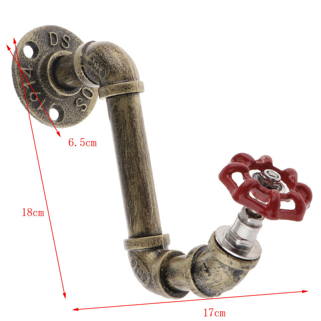 Industrial Iron Pipe Wall Mounted Hooks Clothes Coat Hat Rack Hangers Hook