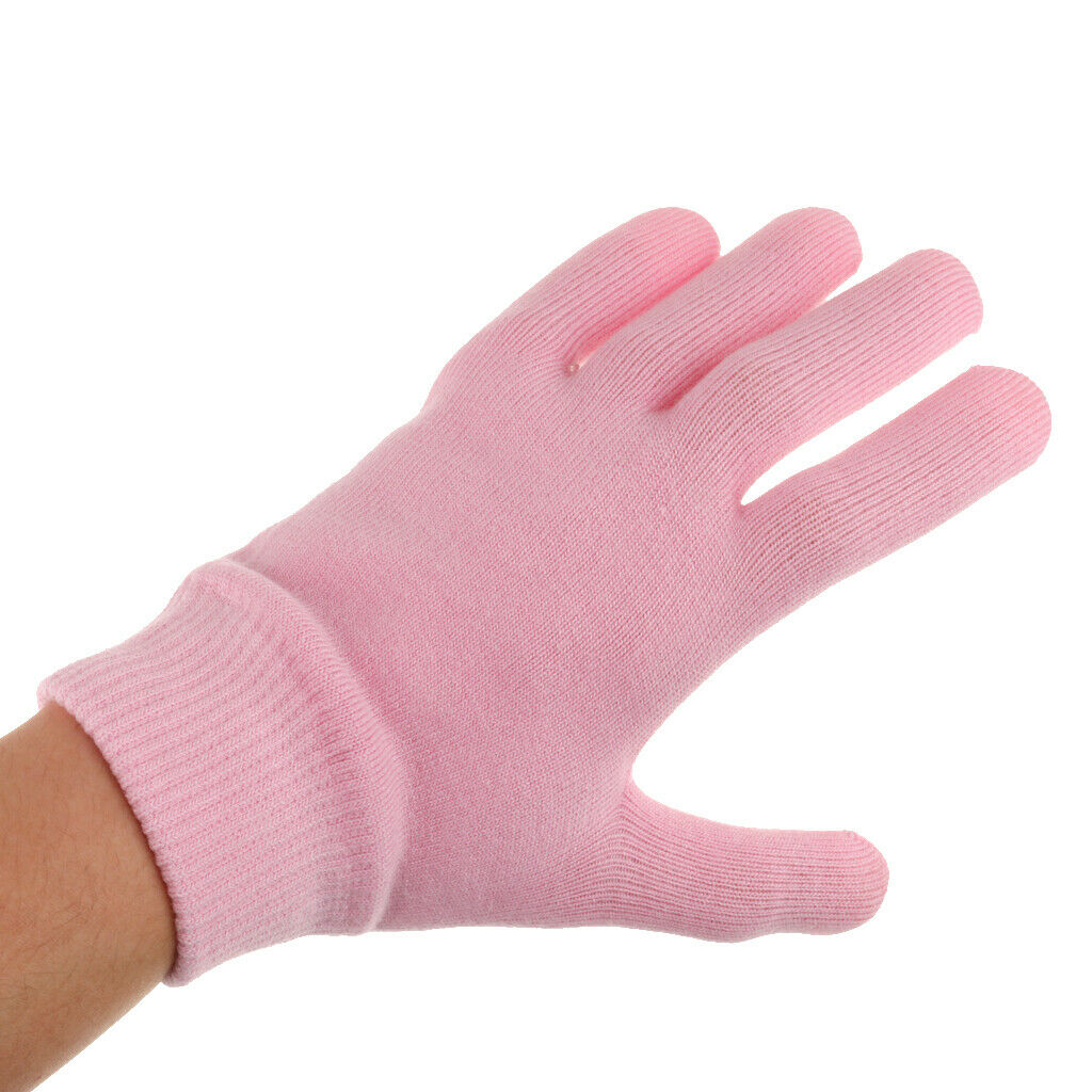 Beauty SPA Moisturizing Skincare Gel Therapy Treatment Gloves Pink