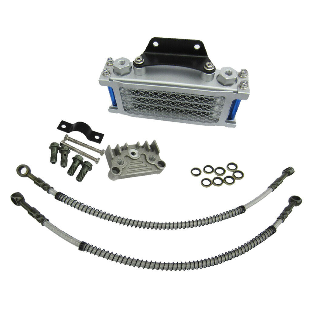 Sliver Oil Engine Cooling Radiator for 125cc 140cc Motorbike Pit Bike