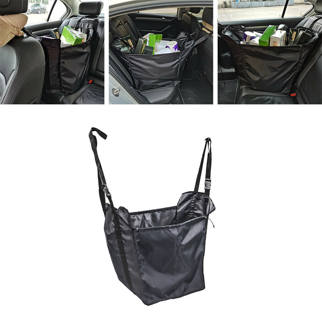 Black Oxford Car Seat Auto Foldable Storage Bag Large Capacity Outdoor