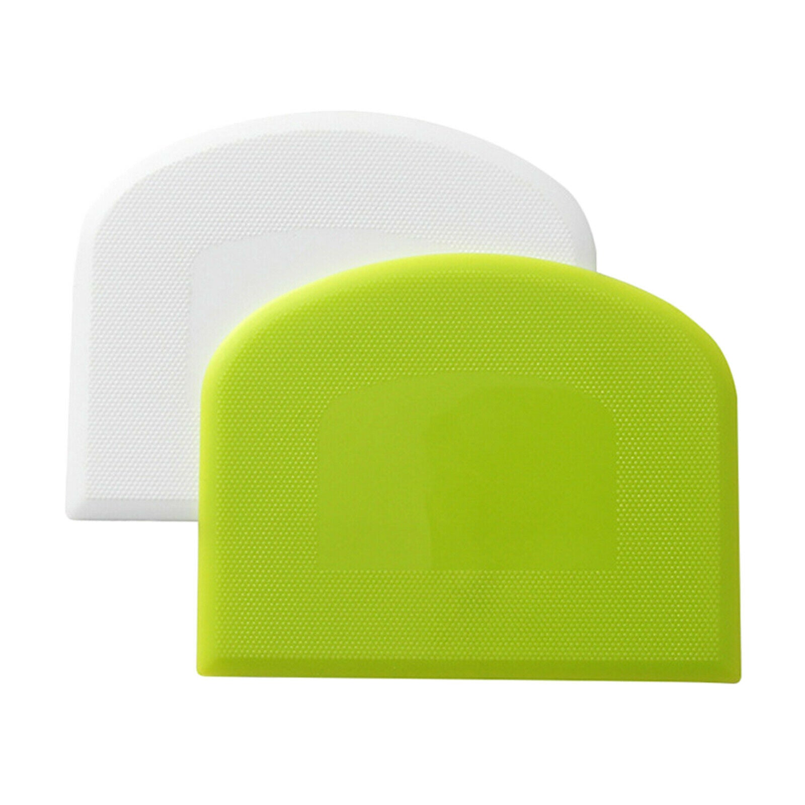 1 Pair Dough Scraper Food-safe Cutter Bench Kitchen Tool for Icing Green