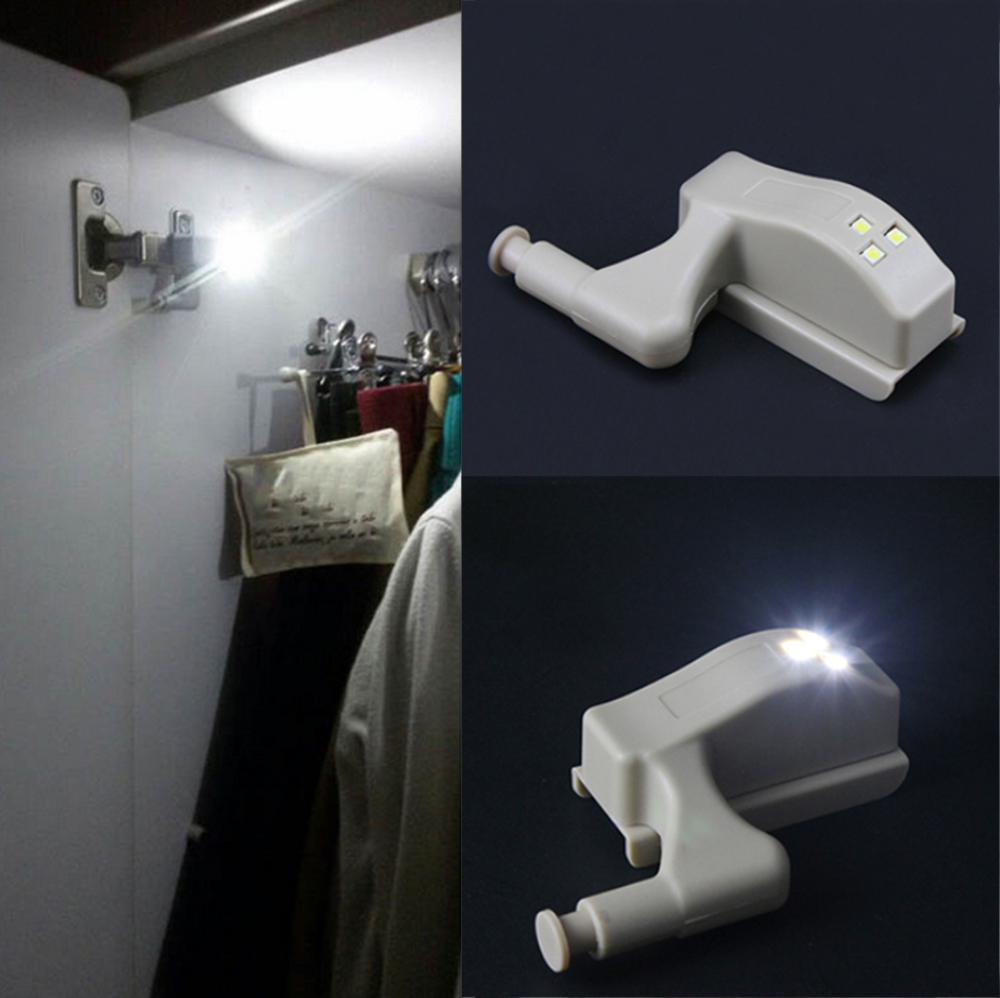 LED Light For Home Wardrobe Cupboard  Kitchen Closet Cool White Cabinet Hinge C