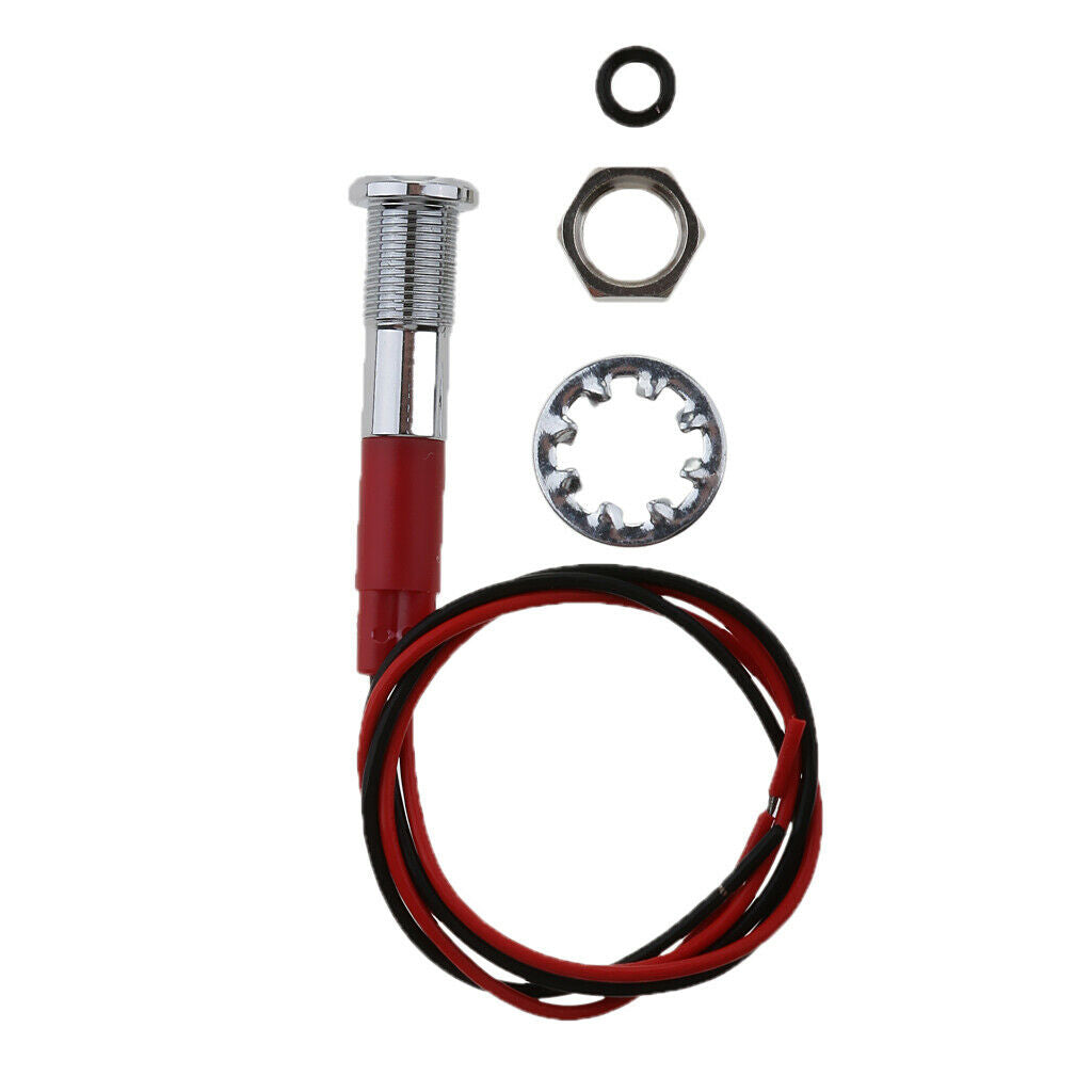 12V 6mm Boat Car Bulb With LED Light Indicator Wire, 4pcs