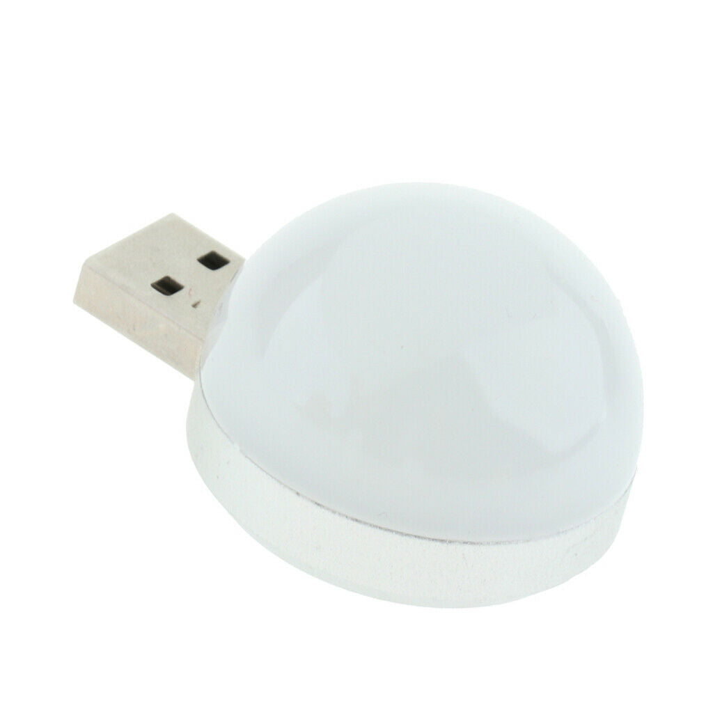 USB LED Rounded Night Lamp for Bedroom Table Tent Reading White Color