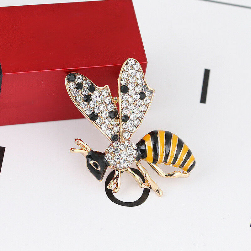Fashion Rhinestone Enamel Bee Insect Brooch Pin Scarf Corsage Jewelry Gi.l8