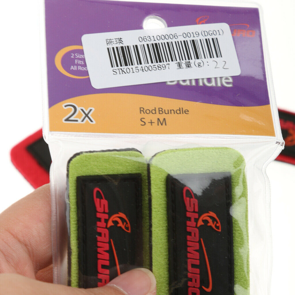 Lot 6pcs 3 COLORS Fishing Rod Bands Rod Ties