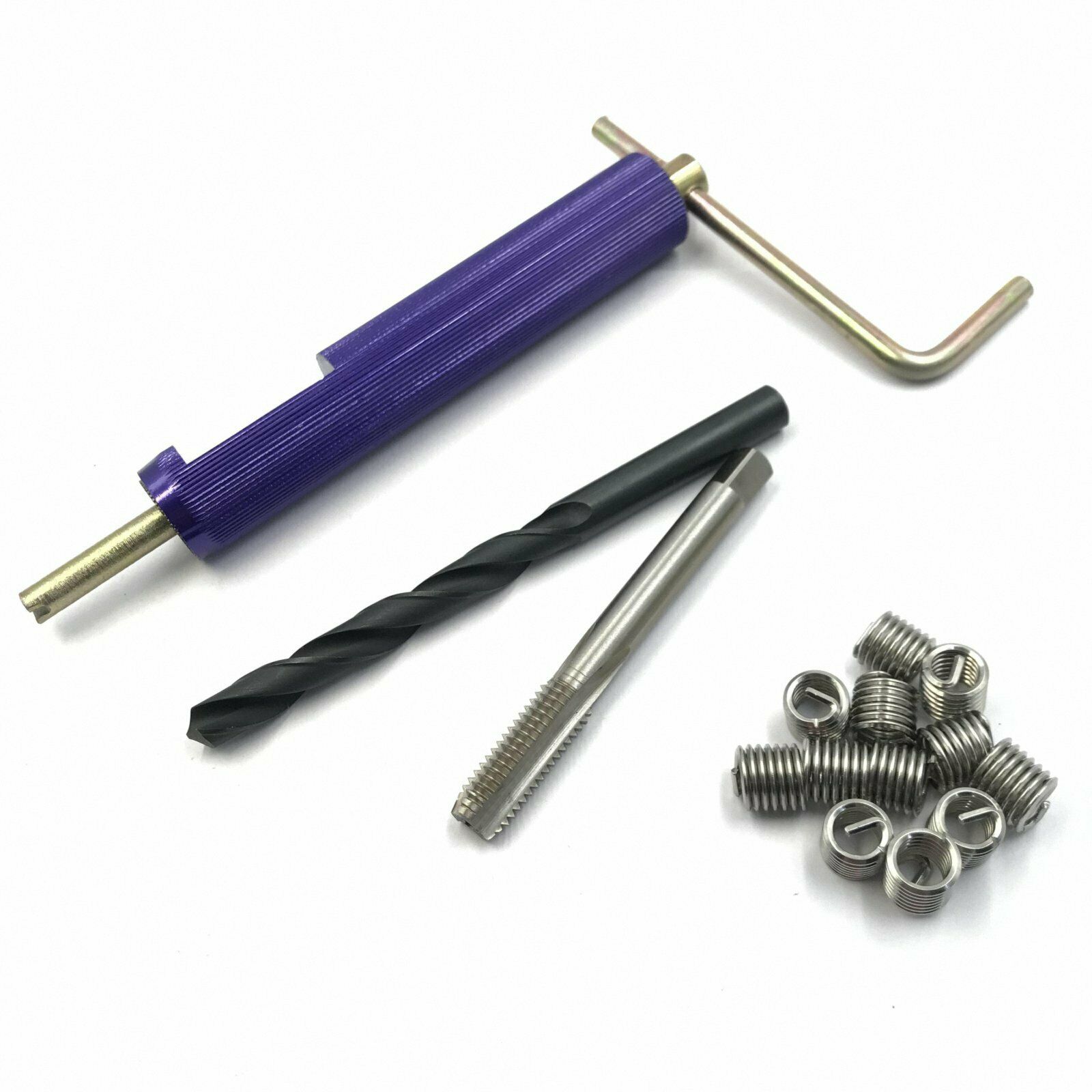 M14 x1.25 Tap and Drill bit Helicoil Insert Insertion tool Thread Repair Kit