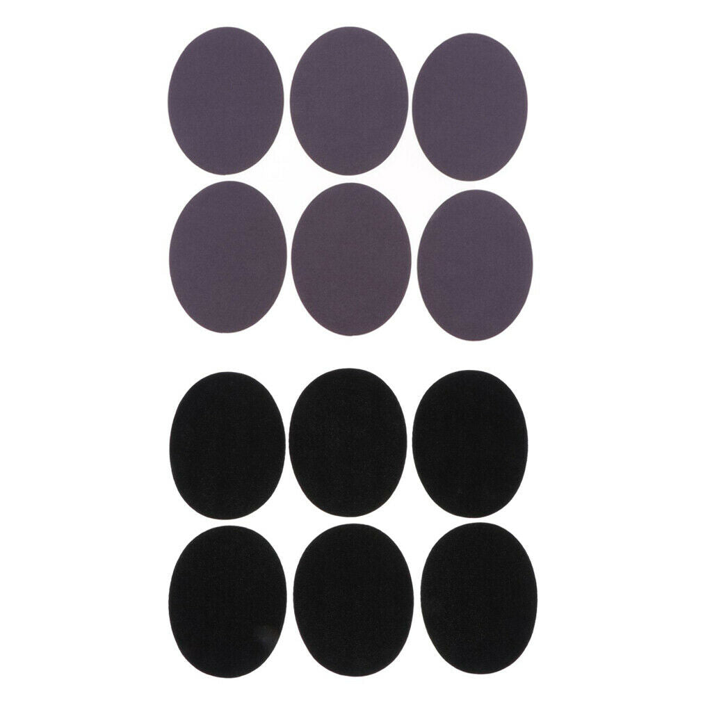 6 Pairs Elbow Knee Patches DIY Shirt Suit Blouses Backpack Sewing Black Grey