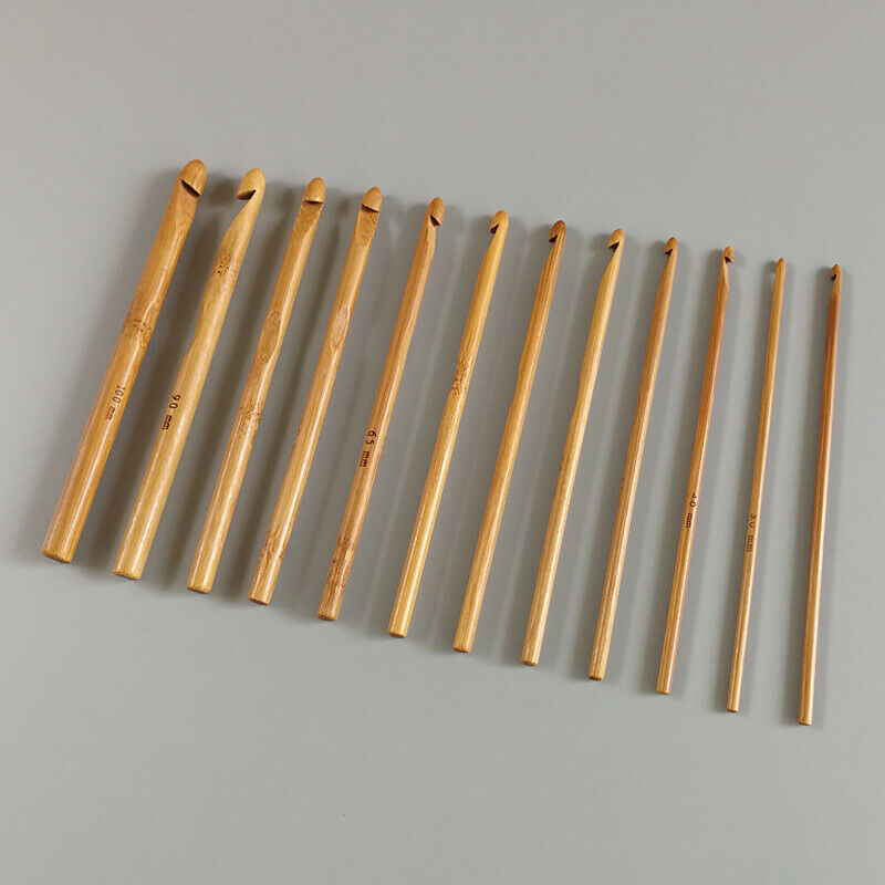 Bamboo Crochet Hooks DIY Craft Needle Circular For Sweater Scarf Gloves Hat New