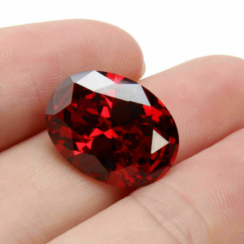 12x16cm 13.89CT Red Oval Ruby Zircon Unheated Loose Gems Blood Pigeon